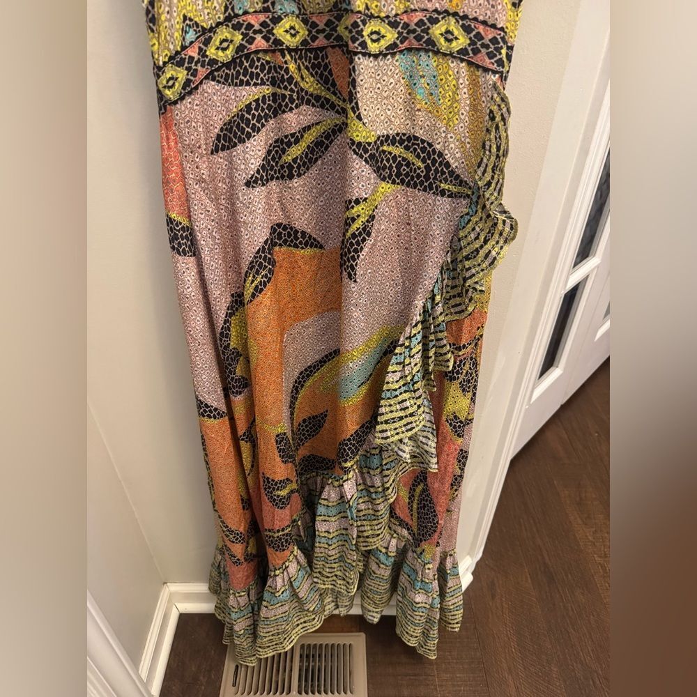 Anthropologie Bhanuni by Jyoti Ruffled Maxi Dress Women's Large - Picture 7 of 11
